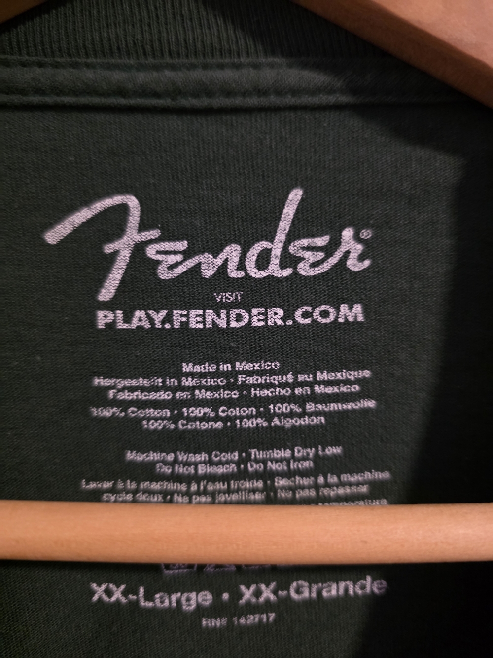 Fender Telecaster Graphic T-Shirt XXL Green Yellow Guitar Band Tee 100% Cotton - Picture 5 of 8